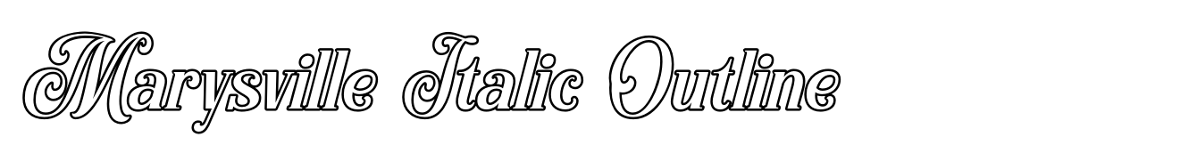 Marysville Italic Outline